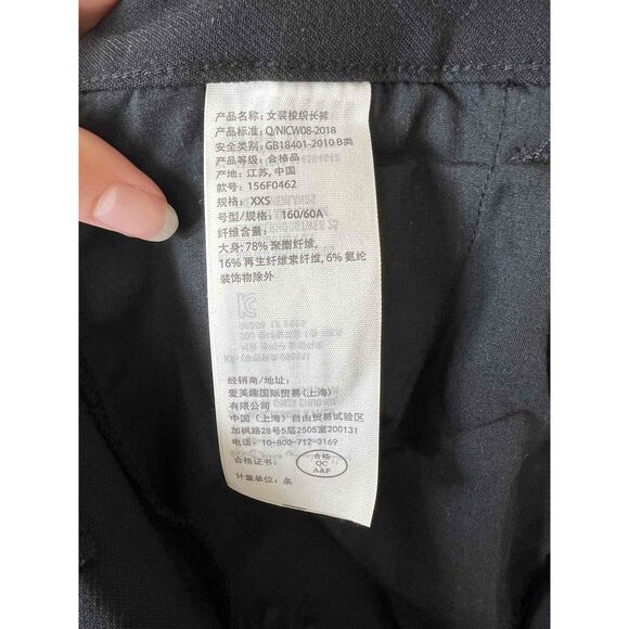 Abercrombie Womens Black Slim Pleated Trousers Size XXS - Picture 5 of 5